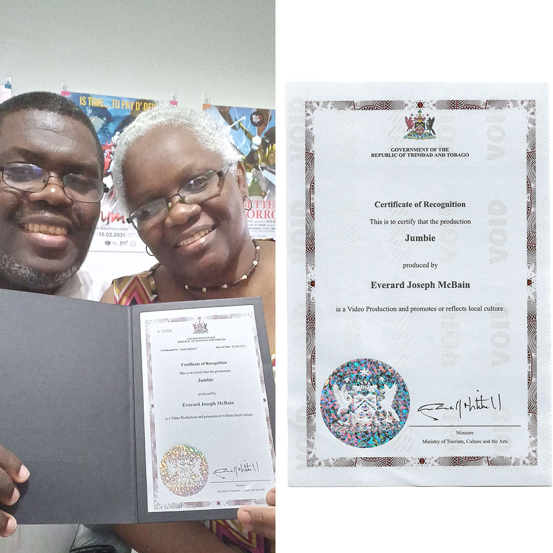 Jumbie Recognized by The Ministry of Tourism, Culture and The Arts